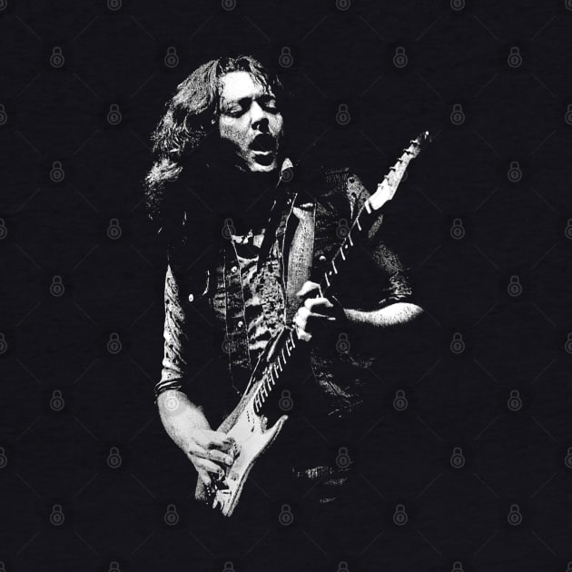 Guitar Hero Tribute Celebrate the Legendary Music of Rory Gallagher with a Stylish T-Shirt by QueenSNAKE